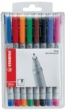 Stabilo 852/8 Fine OH pen 0,7mm, etui med 8 penne (Udsalg f stk)