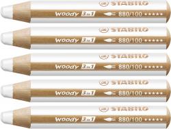 Stabilo woody 880/100 Hvid tyk farveblyant 5stk