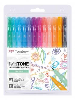 Marker TwinTone pastel 0,3/0,8 (12), Tombow WS-PK-12P-2