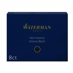 Blækbeholder Standard Intense Sort (8), Waterman S0110850, 30stk