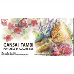 GANSAI TAMBI Portable 14 color set, ZIG MC30-1