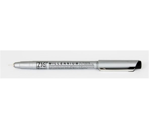 Millennium Pen 0,05mm sort, ZIG MS-005, 12stk